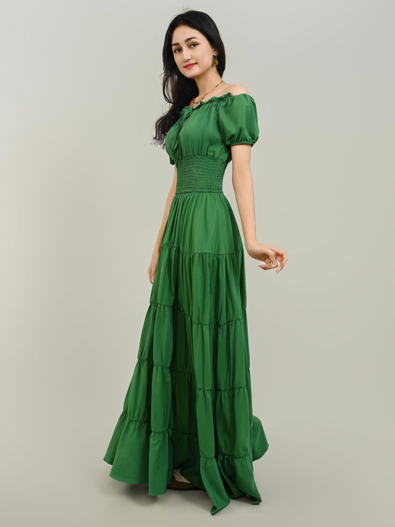 Zhitunemi Renaissance Costume Women Dress: Halloween Costumes Woman 2025 Renaissance Dresses - Halloween Party Theme Events Green M - Image 4